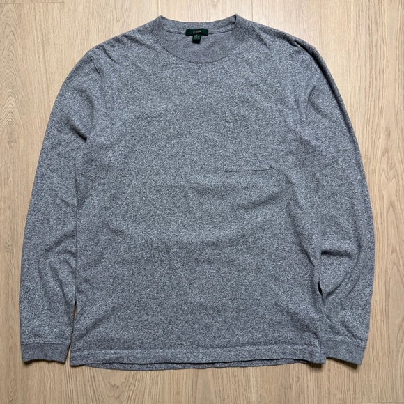J. Crew Other - J. Crew Oarsman Cotton Long Sleeve T-Shirt Mens Small Gray Relaxed Fit Blank